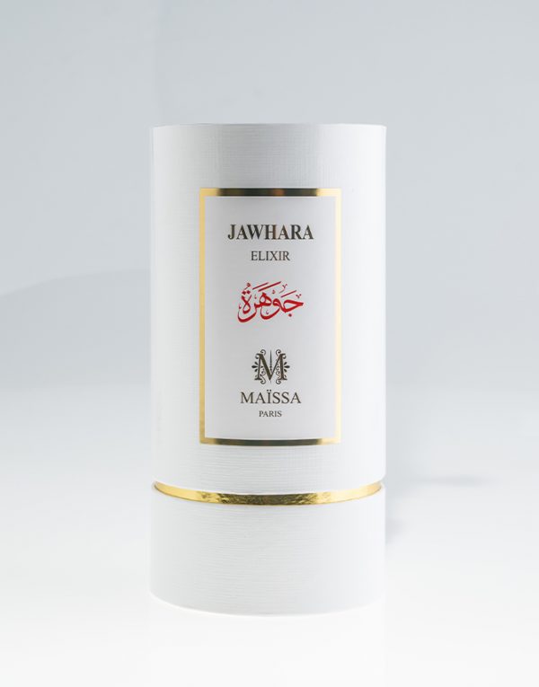 Dieses Bild zeigt das Parfüm von der Marke Maison Maïssa mit dem Namen Jawhara mit Verpackung