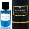 Dieses Bild zeigt das Parfüm der Marke Collection Prestige Nr. 27 Bleu Absolu, frei stehend, daneben die Verpackung