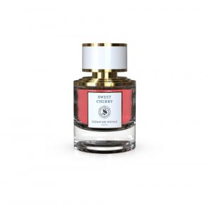 Dieses Bild zeitg das Parfüm der Marke Signatuer Royale Paris, mit dem Namen, Sweet Cherry, frei stehend